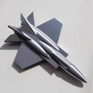 Silver Airplane Statue - Fighter Jet Model