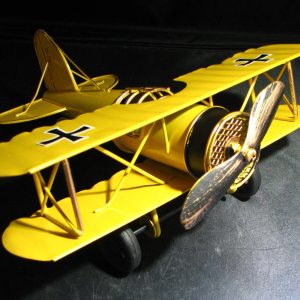 Yellow Bi-plane Albatross D-III WWI German Model